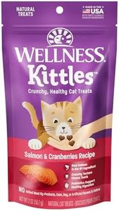 Wellness Kittles Crunchy Natural Grain Free Cat Treats, Salmon & Cranberry, 2-Ounce Bag