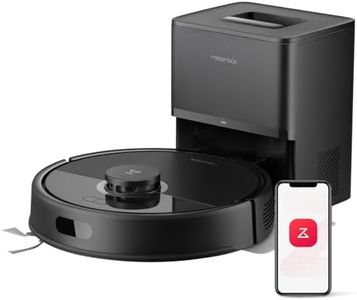 roborock Q7 L5+ Robot Vacuum Cleaner, Self-Emptying, 8,000Pa Suction, Dual Anti-Tangle System, APP-Controlled Mopping, Electronic Water Tank, PreciSense LiDAR Navigation, Ideal for Pet Hair, Black
