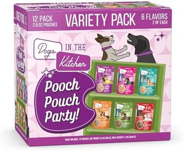 Weruva Dogs in The Kitchen, Variety Pack, Pooch Pouch Party!, Wet Dog Food, 2.8Oz Pouches (Pack of 12)