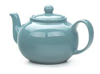 RSVP International Stoneware Teapot Collection, Microwave and Dishwasher Safe, 42 oz, Turquoise