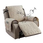 100% Waterproof Recliner Chair Cover, Recliner Chair Covers for Reclining Chair, Non-Slip Fabric Recliner Couch Cover for Living Room, for Pets Kids Protector, Washable