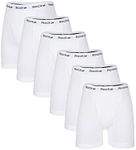 Rocky Men's Boxer Briefs Breath-Easy 95% Cotton Fabric Underwear, Tagless - 6-Pack (White - XX-Large)