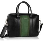 Smith & Blake Laptop Bag for Men - Office Bag Leatherette, Black Color - Fits 14/15.6 Inch Laptop/Macbook - Water Resistant - Shoulder Bag with Trolley Strap - Sage