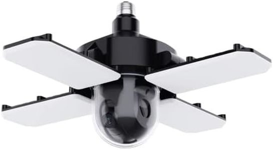 Feit Electric LED Garage Ceiling Light with Camera, Smart Security Garage Light WiFi 2.4GHz, Screw-in E26 Base, Motion Sensor, Two-Way Audio, Video Motion Notifications, 12,000 Lumens, 5000K Dimmable