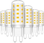 LEDYA G9 LED Bulbs Warm White 6-Pack, 3W, 2700K, 380LM, Equivalent to 30W Halogen Energy Saving, High CRI>80, 360° Beam Angle, 220-240V No Flicker, Non-Dimmable for Lighting Decor, Crystal Chandelier