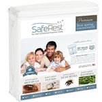 SafeRest Premium Box Spring Encasement - Lab Tested - 100% Bed Bug, Dust Mite and Waterproof - Vinyl Free (Fits 6 - 9 in. H) - Cal King Size (Includes 2 Encasements Needed For Split Box Springs) by SafeRest