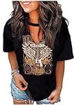 Sexy V Neck T Shirts for Women Tie 