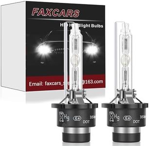 FAXCARS D4S HID Headlight Bulbs, 6000K Xenon White 150% Brighter, OEM Direct Replacement Plug and Play Waterproof IP68, Pack of 2