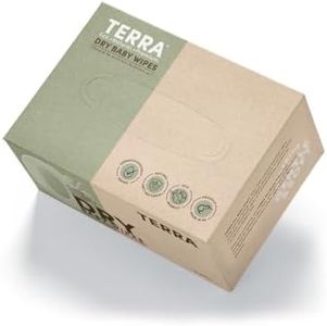 Terra Bamboo Dry Baby Wipes: 100% Biodegradable Bamboo Fiber, 0% Plastic, Unscented Dry Baby Wipes for Sensitive Skin, 1 Pack of 48 Dry Wipes