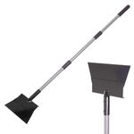 Walensee Multifunctional Garden Cleaning Shovel, Gardening Scraper Shovel, Outdoor Spade Tool for Weeding, Heavy Duty Steel Flat Shovel with 136cm Adjustable Handle, Lawn Edging, Digging, Ice Removal