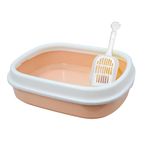 Emily Pets Cat Litter Tray Box with Free Scooper for Cat, Kitten & Bunnies (Color May Vary)