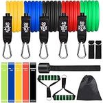 Sensyne Resistance Bands Set 16PCS Exercise Band for Working Out Up to 150 lbs, for Indoor and Outdoor Sports, Fitness, Suspension, Speed Strength, Baseball Softball Training, Home Gym, Yoga