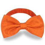 TORMEN Men Bow Tie Classic Silk Bowtie Formal Pre-Tied Adjustable Length (Orange）