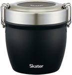 Skater STLBD8AG-A Stainless Steel Lunch Box, Antibacterial, Heat Retention, 27.1 fl oz (800 ml), Black