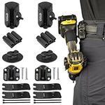 Spider Tool Holster - Pro Tool Kit - Belt Holster Clip + Tool Docking Stations for organizing, Storing and Carrying Driver bits, Power Drill, Multitool, Tape Measure, Hammer, Pneumatic and More!