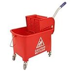 Bentley Industrial MB.20/R Mobile Mop Bucket, 20 L Capacity, Red