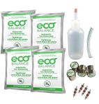 ECO Balance EDIY-6 Do It Yourself Tire/Wheel Balancing Beads Kit - Off -Road, Light Duty Truck Tires, (4) 6oz DIY Bead Bags, (4) Valve Caps and Cores, (1) Core Remover, Injector Bottle