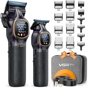 VGRPRO Professional Hair Clippers for Men, Professional Barber Clippers and Trimmer Set, Cordless Hair Clippers for Hair Cutting with Package Case, Powerful 9000 PRM Rechargable Electric Clippers