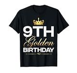 9th B-Day Golden Birthday Age Crown