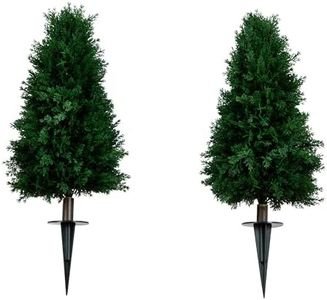 Nearly Natural 2.5ft. UV Resistant Artificial Cedar Plant with Integrated Ground Stake (Indoor/Outdoor) - Set of 2