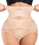 Nebility Plus Size Shapewear for Women Tummy Control Butt Lifting Panties Hi- Waist Trainer Body Shaper Short Belly Underwear (Medium, Beige Normal Size)