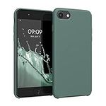 kwmobile Case Compatible with Apple iPhone SE (2022) / iPhone SE (2020) / iPhone 8 / iPhone 7 Case - TPU Silicone Phone Cover with Soft Finish - Forest Green