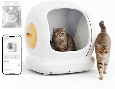 Self Cleaning Cat Litter Tray Automatic Cat Litter Box, Wide Opening/Anti-Pinch/Low Entry/Deodorize/APP Control Electric Litter Tray for Multiple Cats
