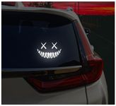 Reflective Smile Demon Car Sticker,Funny Cool Die Cut Waterproof Car Window Decal