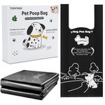 Topfree Poo Bags for Dog Waste,300 Dog Poo Bags, Environmentally Friendly, Extra Thick, Super Strong, 100% Biodegradable Dog Bags, Easy-tie Handles, Leak-proof