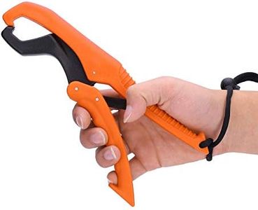 ABS Pl¨¢Stico Flotante Grip de Pescado Aleaci¨®n de Zinc Pescado Agarre de Labios con Tira de mu?eca para atrapar Peces Sin herido Auxiliar(Small-Naranja),Pinza de Pesca