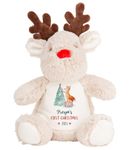 Personalised My First Christmas 2023 Reindeer Soft Toy Baby Girl Boy 1st Xmas Gift for Nephew Niece Grandson Granddaughter Son Daughter