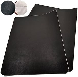 2 Pezzi Adesivo in Ecopelle, Rinnovamento Toppa Autoadesiva in Pelle, Pelle Autoadesiva, per Divani, Sedili Auto, Mobili (20 * 30 cm - Nero)