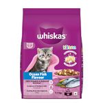 Whiskas Junior Mother Cat & Kitten (2-12 Months) Dry Cat Food, Ocean Fish Flavour, 1.1 kg, Contains 41 Essential Nutrients, Complete & Balanced Nutrition for Mother Cats & Kittens