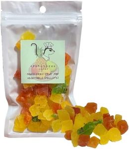 PETIVORE Premium Mixed Dried Fruit & Vegetable Pellets for Sugar Glider, Hamster and Small Exotic Pet - Made with Real Fruits and Vegetable- Happy Treats, Snacks and Food (50g)