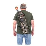 (camo, righthand) - SAS Archery Back Arrow Quiver Hunting Target with Two Front Pockets