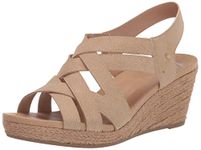 Dr. Scholl's Women's Everlasting Espadrille Platform Wedge Sandal, Cuban Sand Smooth, 6