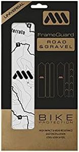 All Mountain Style Honeycomb High Impact Frame Guard Road/Gravel - Clear Bike Frame Protector Supports Universal Fitting - Helps Protect Your Bike from Scratches, Chips and Dings (Sterrato Black)
