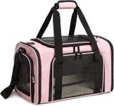 ROSEBB Cat Carrier Dog Carrier Pet Carrier Cat Bags for Small Medium Cats Dogs Puppies of 15 Lbs,of Airline Approved Small Dog Bag Soft Sided,Collapsible Travel Puppy Carrier (Medium, Pink)