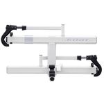 KUAT Sherpa 2.0 Durable Lightweight Aluminum Compact 2 Bike Transporting Hitch Rack with Cable Lock & Foldable Tire Cradles | Capacity - 40 Lbs per Tray, Pearl & Silver Anodize, 2"