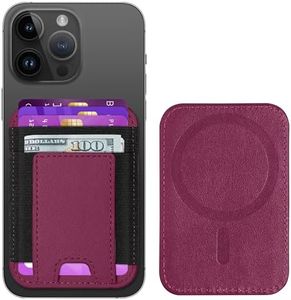 ExtreLife for Magsafe Wallet, Strongest Magnetic Wallet for iPhone 17/16/15/14/13/12 Series, For iPhone Magsafe Wallets, RFID Blocking, Vegan Leather, Fit 7 Cards, Cherry-new