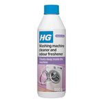 HG Washing Machine Cleaner & Odour Freshener, Washer Cleaning Service Liquid Deodouriser & Descaler, Cleans & Removes Unpleasant Smells, Heavy Duty Professional Formula – 550g (657055106)