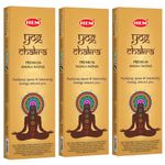 Hem YOG Chakra Incense Sticks | Premium Masala Agarbatti for Meditation | Musky Fragrance for Spiritual Practices | Ideal for Enhancing Sacred Spaces and Freshening Rooms | Pack of 3 (50g Each)