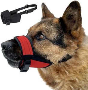CollarDirect Dog Muzzle - Adjustable Soft Breathable Tribal Nylon Dog Mouth Guard Cover for Small, Medium and Large Dogs, Anti Chewing, Barking & Biting - 3 Tribal Patterns (Red, L/XL)