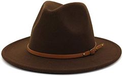 Gossifan Women Wide Brim Fedora Hat