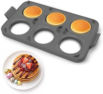 Silicone Egg Rings for Frying Eggs (16.5"x8.9") – 6-Ring Removable Silicone Egg Molds for Griddle, 12 Shapes (6 Round & 6 Square) – Non-Stick & Heat-Resistant, Ergonomic Handles for Easy Cooking