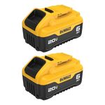 DEWALT 20V MAX Battery, Premium 6.0Ah Double Pack (DCB206-2)