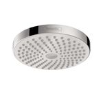 hansgrohe Croma Select S 7-inch Showerhead Low Flow Modern 2-Spray Rain, IntenseRain Water Saving with QuickClean in White/Chrome, 04388400