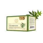 Khadi Natural Pure Neem Soap | Herbal Bathing Soap for Acne | Natural Soap with Essential Oils | Anti-Bacterial Soap | Suitable for All Skin Types, Pack of 5 | (125gm *5) (625gm)