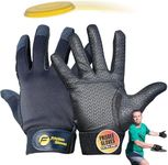 Friction Gloves - Ultimate Frisbee Gloves - Rubberized Palm & Fingers for Amazing Grip in All Conditions - Play Your Best in Any Weather - (Adult Large)