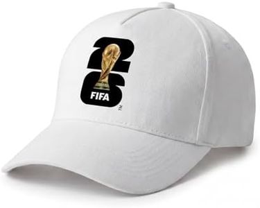 Covbozk FIFA World Cup 2026 Baseball Cap, Soccer Fan Hat Adjustable, Football Sports Cap for Men Women Outdoor Travel (White)
